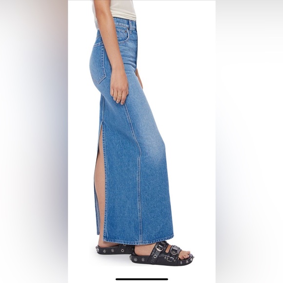 MOTHER The Candy Stick Denim Maxi Skirt - Picture 3 of 5